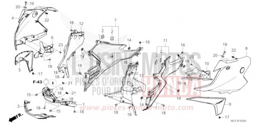 CARENAGE MILIEU NT1100AN de 2022